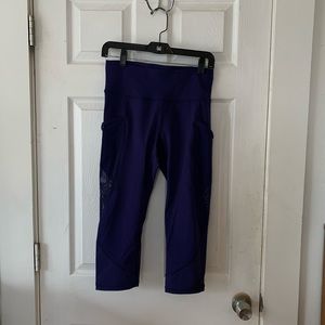 Lululemon Deep Purple Crop Leggings Sz 8